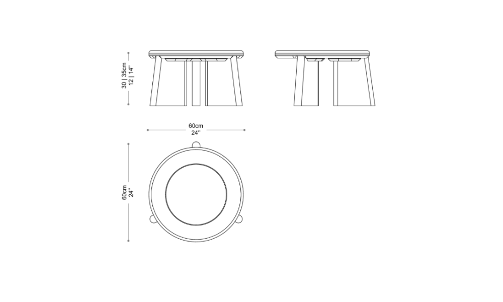 Image of the main dimensions of the product